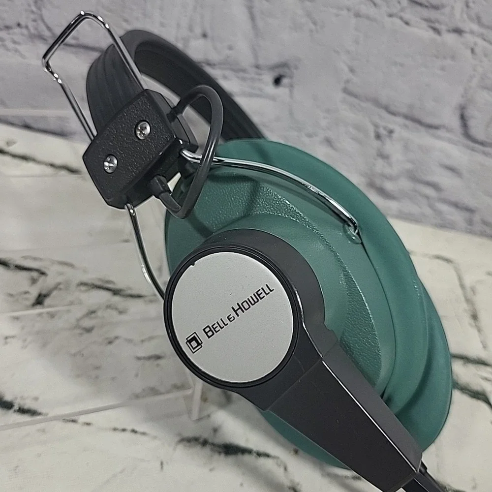 Vintage Bell And Howell Mono‎ Headset Mic Headphones Heavy Duty